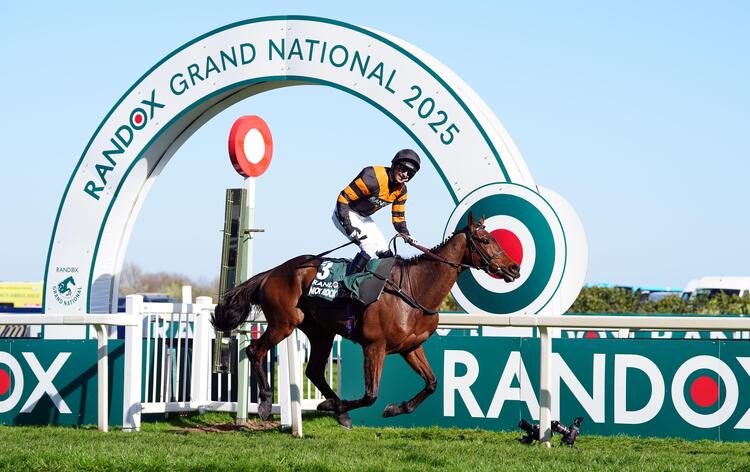 Nick Rockett and Patrick Mullins winning the 2025 Randox Grand National at Aintree